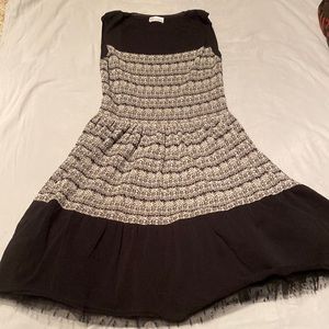 Red Valentino black cream floral undercoat dress size M